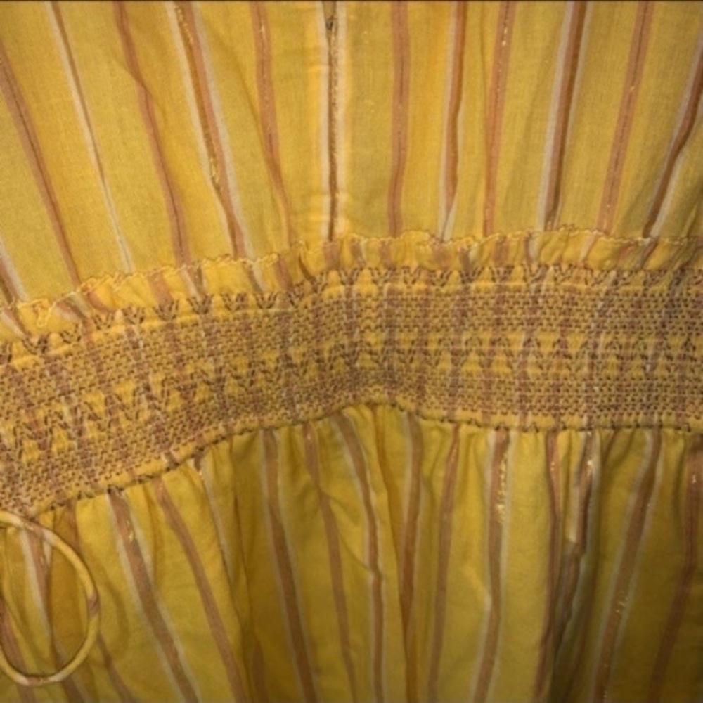 NWT Anthropologie Saylor Boho Yellow Stripe Mini Dress Size XS - Picture 8 of 11